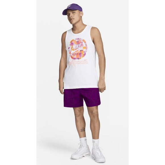Nike Sportswear Mens Tank Top Large White Graphic Print Streetwear Training - Picture 6 of 12